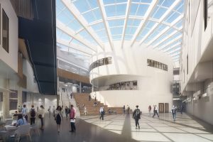 The Wave atrium - designed in Archicad by HLM - credit HLM Architects