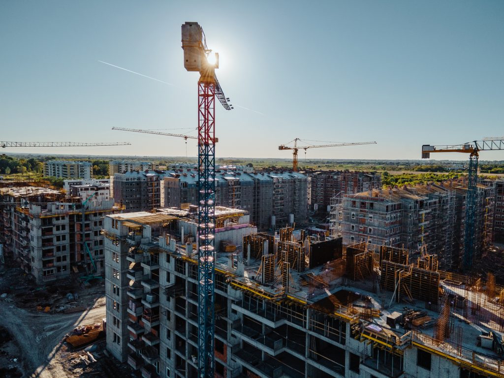 Construction site - aerial view