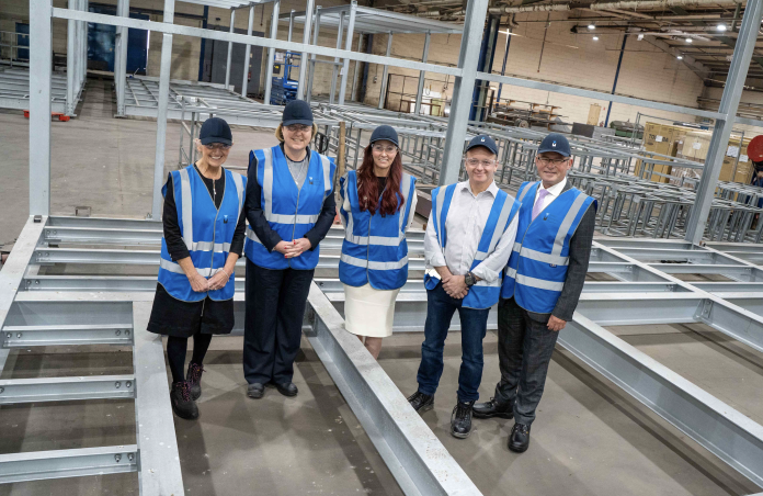 Marion Dickson (left) pictured with Merit's chair Kirsty Wells, Anne-Marie Trevelyan MP, Merit's CEO Tony Wells, and Ian Levy MP, inside Merit's Cramlington factory