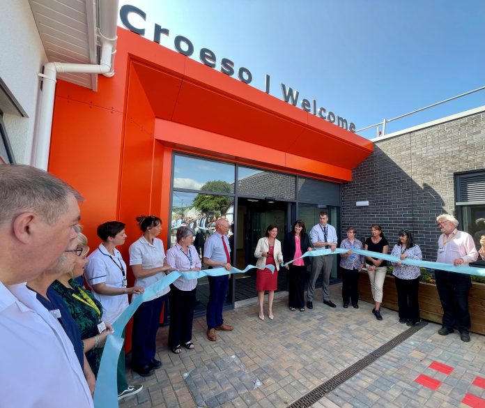 Ribbon cutting at hospital - hospitals in Wales
