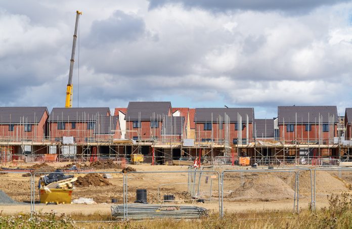 new build houses under construction - rental development