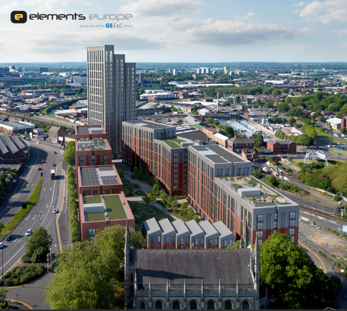 Camp-Hill---press-release-image-1---July-2023 A CGI image of the modular BTR residential site when complete