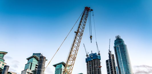 Crane construction in UK - UK construction industry