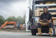 CITB pilots safer plant training and grant changes A Service engineer sat on the back step of his van using a digital tablet, representing safer plant training