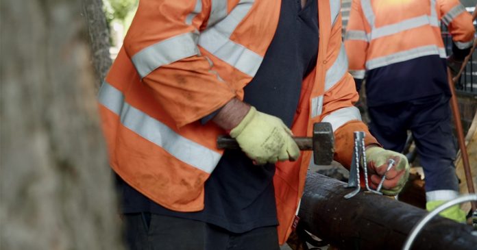 worker on site in hi-vis jacket