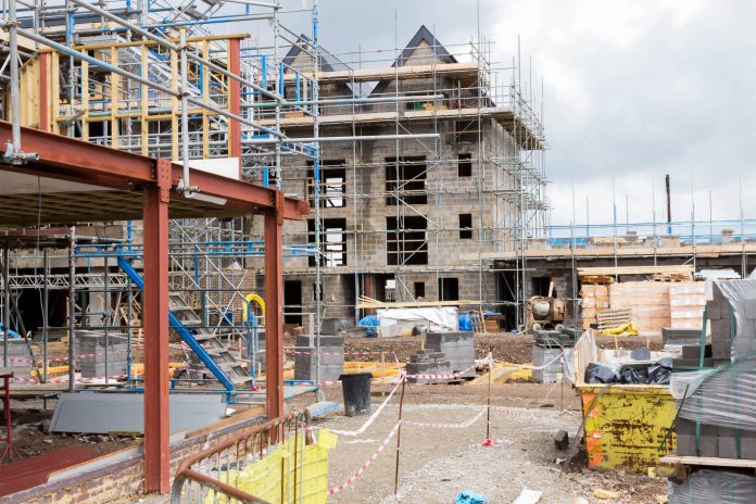 House under construction in the UK - UK construction