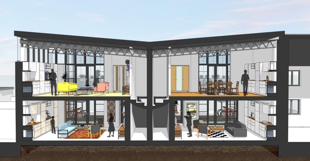 Catherine Street 3D section