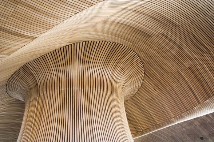Premier Guarantee’s guide to understanding timber durability and specification Ceiling details of Welsh Assembly Government Building, representing timber durability and specifications