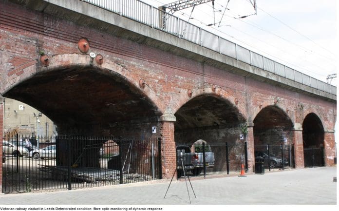 Victorian railway viaduct in Leeds deteriorated condition: Fibre optic monitoring of dynamic response