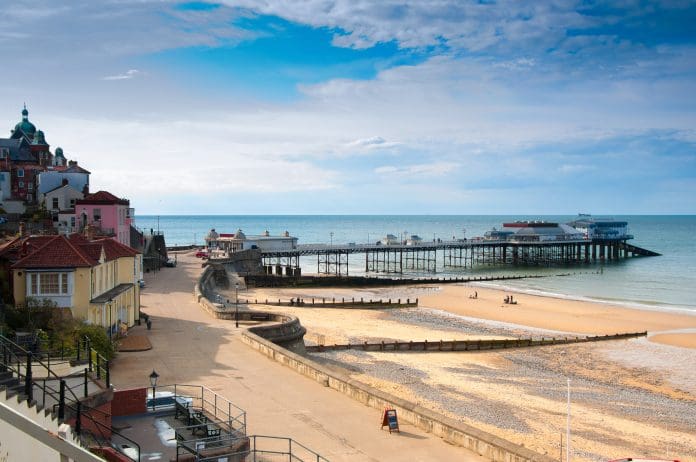 Cromer, seaside town in Norfolk, England Cromer Pier, one of the sites in the two Norfolk coastal defence schemes