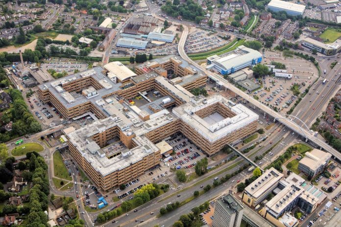 The Queen's Medical Centre (QMC) in Nottingham is having several windows replaced as part of a drive to get to net zero, which will save the hospital around £5m upon completion.