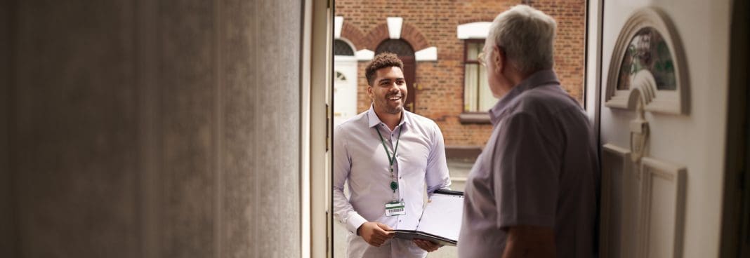 housing officer visiting tenant housing officer visiting tenant
