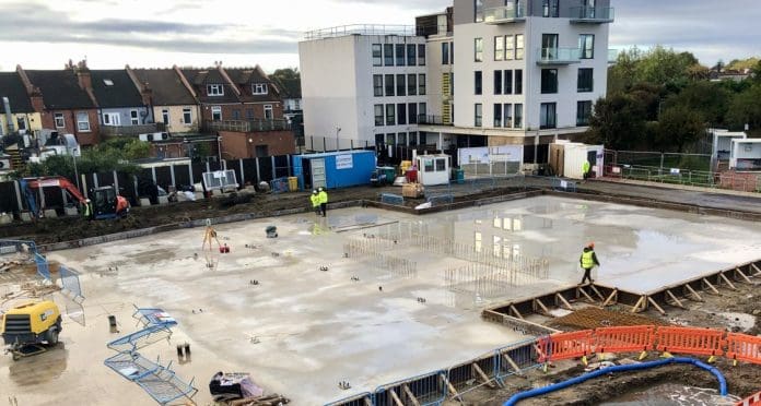 Workers onsite at Burlington Junior School