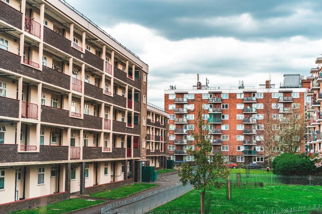 Old council tower block in London , UK Social housing tenants are more than 11 times more likely to experience ventilation issues than plumbing issues, according to an Airflow study