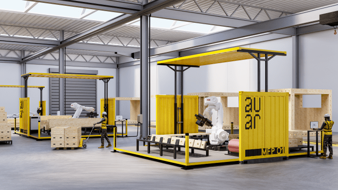 Automated Architecture licenses its robotic micro-factories and AI to enable home-builders to deliver low-energy timber affordable homes 