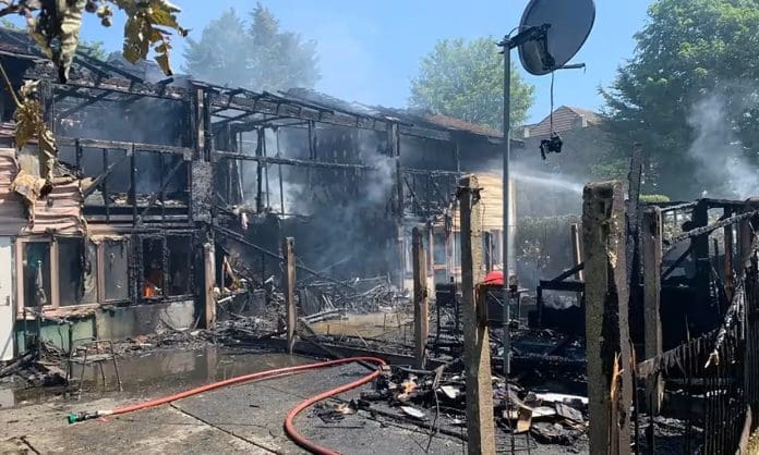 Barnet fire Fears have been raised of a new cladding crisis, after 580 low-rise timber frame homes were found to have unsafe plastic cladding fitted