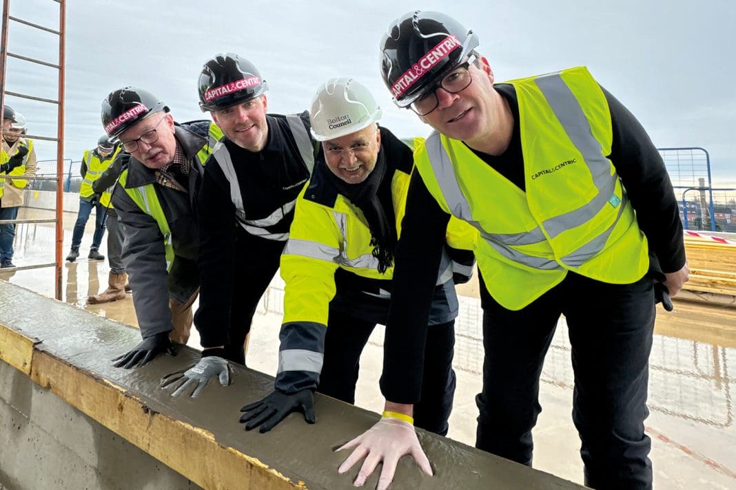 Mayor Andy Burnham and Bolton Council visited to celebrate the latest phase of the Farnworth town centre regeneration scheme