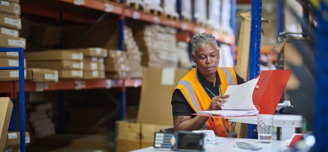 warehouse worker at her despatch desk TDUK has called for a commitment to indefinitely recognising CE marking on construction products, in line with all other CE marked products