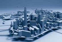 3D site models in Revit format illustration of a view of a city architecture