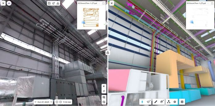 BIM compare 1 Read how the team at King & Moffatt use 360° reality capture to bring the power of BIM to the field, enhancing office and field collaboration