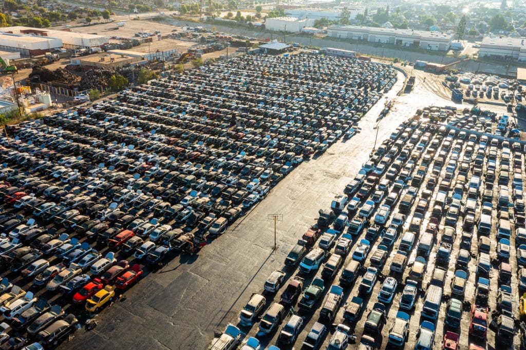 An old car park, of the sort which could be developed into homes in a medium city greenbelt