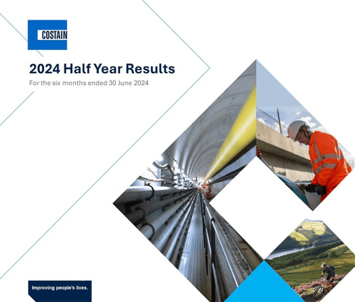 Costain revenue up to £639.3m in half year results Costain half year results 2024