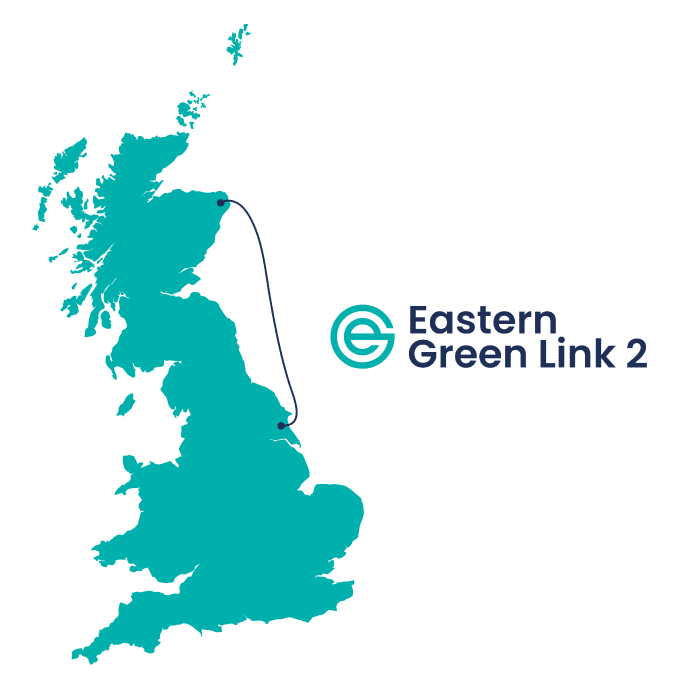 EGL2-MAP Eastern Green Link 2, or EGL2, is the UK's biggest electricity transmission project, with the stretching 506km (or 348 miles)