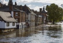 UKGBC statement says flooding risks need more preparation Flooded houses in York, of the kind the UKGBC statement says more protection is needed