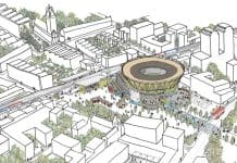 Sport & the City: Inspiring a new approach to stadium design An illustration from the Sport & the City design showing stadium design