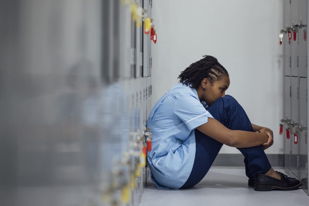 Nurse Taking a Break NHS staff burnout is a critical issue