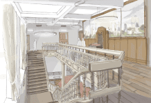 Ramsden Building in Huddersfield granted listed building consent Sketch of the interior of the Ramsden Building
