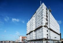 Cladding crisis: Inaction could lead to legal consequences for property owners Patterson road, Ipswich, suffolk, England - Jan 30 2023: Orwell Quay remedial works to replace fire risk insulation