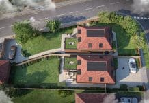 How to build more energy-efficient homes: Lessons from Finland An aerial shot of modular housing built at The Green Quarter, Bromley, representing offsite housebuilding