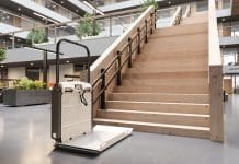 Timely advice on making an early start with access audits Disability Stair Lift At Office Staircase For Disabled People, representing the need for access audits