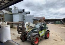 Dandara utilising AI safety cameras on their telehandlers The AI safety cameras are equipped to telehandlers similar to the one pictured