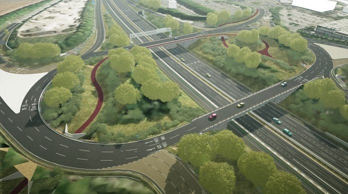 Artists impression of the M3 J9 improvement scheme