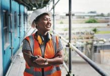 Top 100 Most Influential Women in Construction Awards 2025: Celebrate the achievements of women within the construction industry Shot of a young woman working at a construction site, representing the Top 100 Most Influential Women in Construction Awards 2025