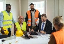 PFI expiry: why collaboration is the key to a smooth transition Meeting with the CEO in the office at the construction site, representing conversations about pfi expiry