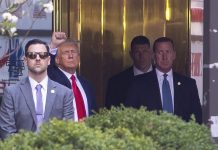 ‘Liberation Day’: UK construction industry responds to Trump tariffs President Trump, picutred here at one of his arraignments in 2023, today announced a range of tariffs, including 10% import tax on British goods entering the US, on what he called 'Liberation Day'