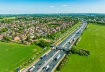Costain completes work on M1 emergency areas ahead of schedule Aerial view of the M1 motorway, the same motorway Costain have been building the M1 emergency areas
