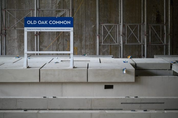 First platforms installed at HS2's Old Oak Common station for HS2 trains - May 2025 Old Oak Common station sees the first platforms for HS2