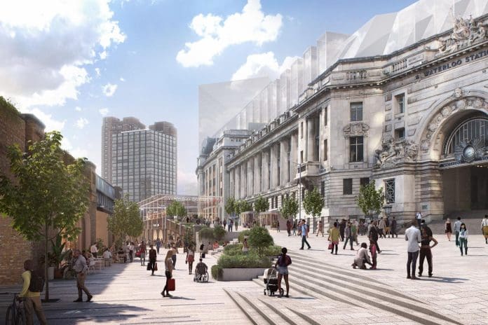 Concept art for the Waterloo Station vision