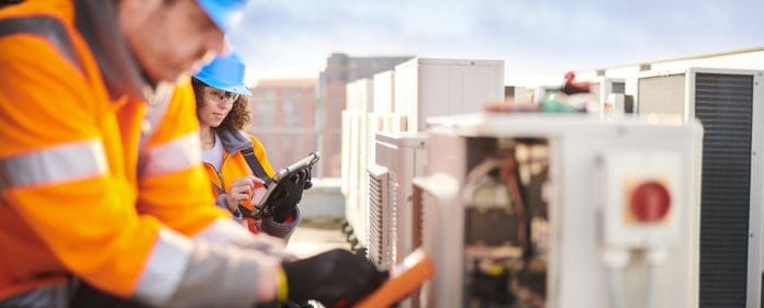 rooftop air con installation, representing the people interviewed in the Facilities Management report