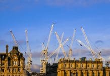 Why Scotland needs a National Existing Buildings Database Construction site in Edinburgh Old Town, Scotland, representing the Existing Buildings Database