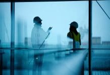 Balancing innovation and investment: The digital crossroads for FM professionals Construction, team and people for building strategy, communication and partnership for civil engineering. Meeting, collaboration and contractor for project management, renovation and infrastructure, representing FM professionals