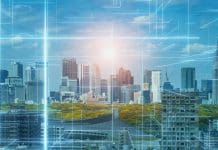 IoT to the rescue: New research maps global progress toward sustainable and smarter cities Smart city and electronics technology concept. Communication network.