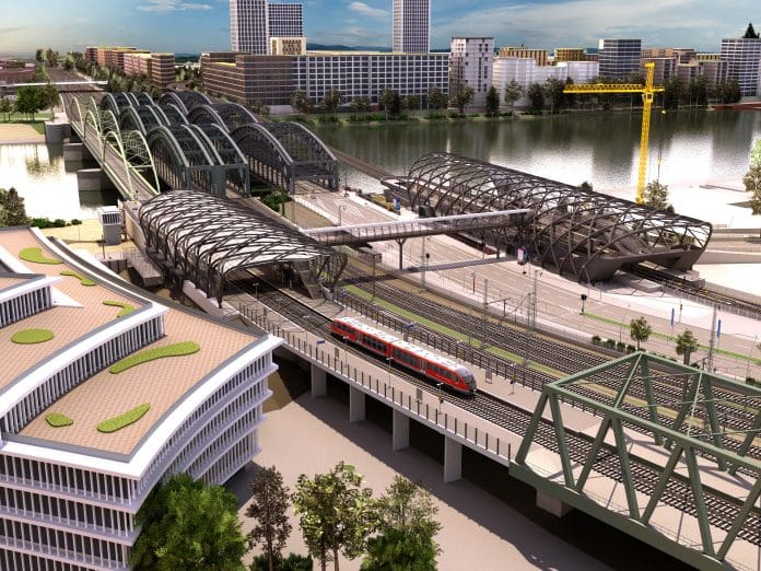 Hochbahn Grasbrook Render, an example os using digital twins for AECO