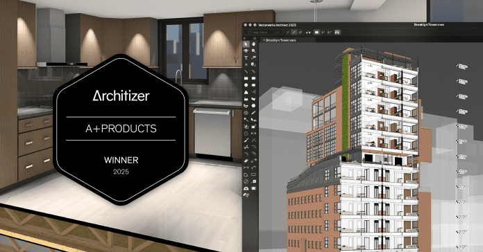 Global design and BIM software provider Vectorworks, Inc., is pleased to announce that Vectorworks Architect 2025 has been named a Jury Award Winner in this year’s Architizer A+Product Awards
