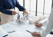 RIBA taskforce to tackle workplace wellbeing issues in architecture Architecture drawing on architectural Creative project business architecture building construction Industrial engineering Achievement Planning Design on blueprint eco, representing workplace wellbeing