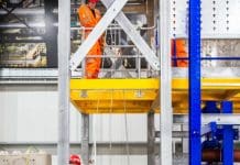 New mechanical training rig to enhance skills at Hinkley Point C The new Hinkley mechanical training rig in action, training new rigging apprentices